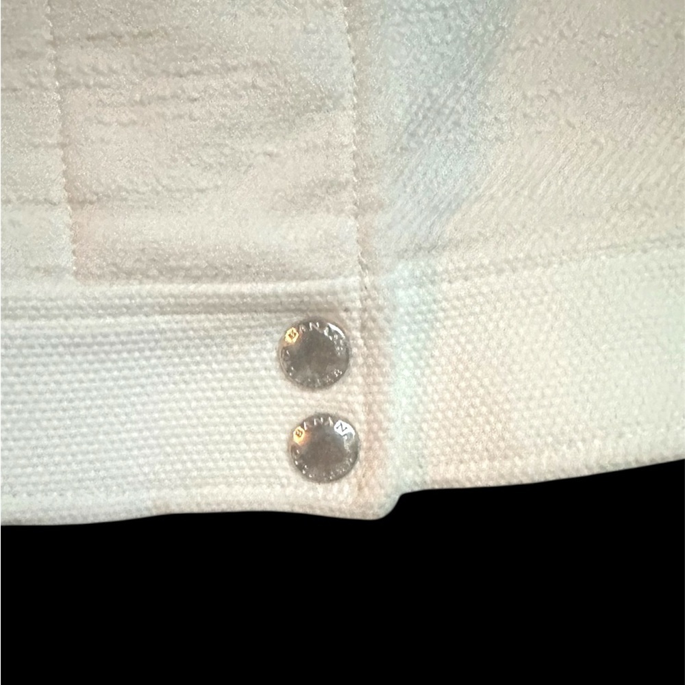 Banana Republic Off White Cream Cropped Cotton Blend Jacket Size 6 CLEAN! - Picture 6 of 9